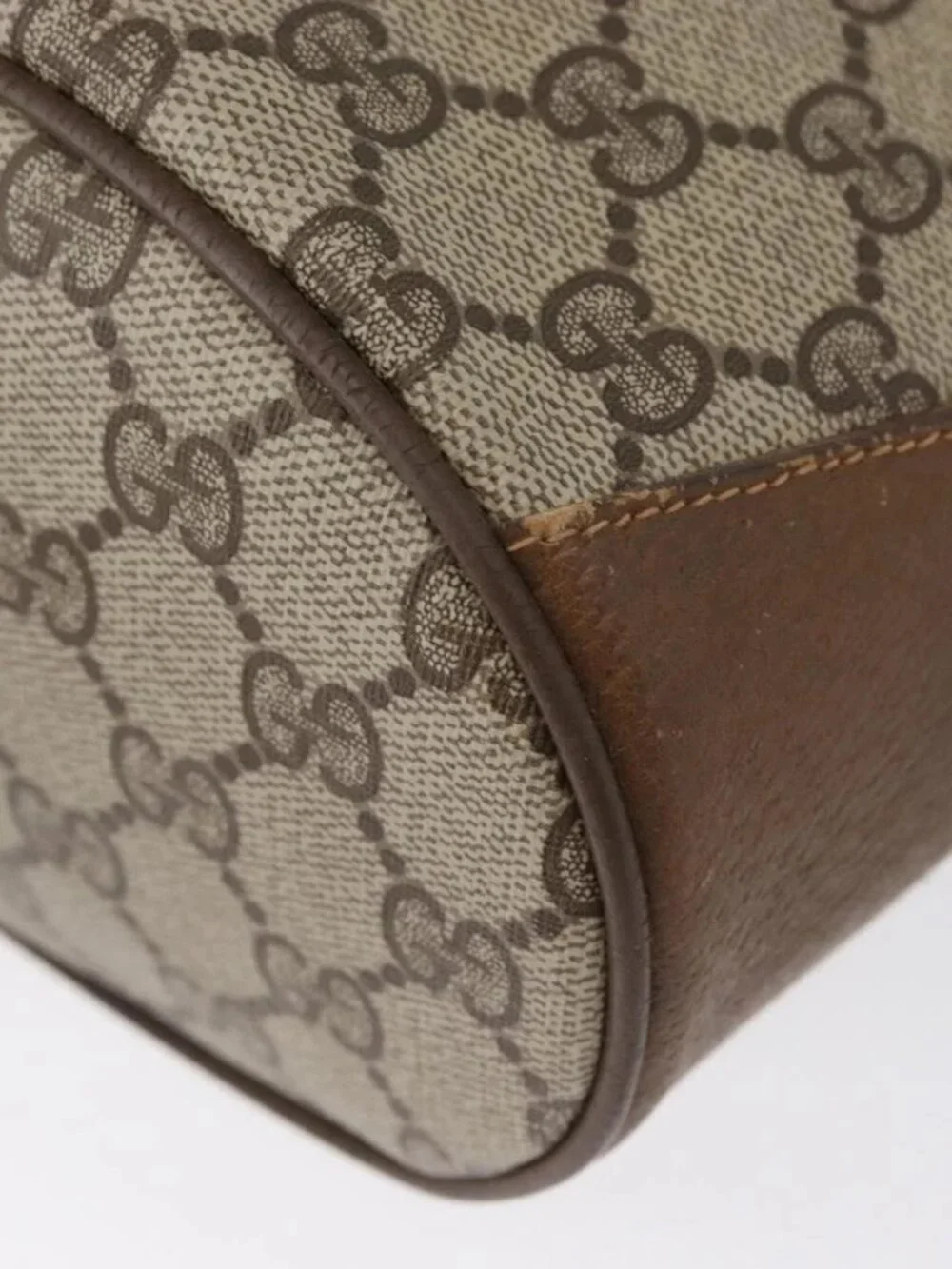 GUCCI GG Supreme Web Sherry Line Bag PVC Beige Gold 904 02 081 Auth ep13481 - Picture 5 of 16
